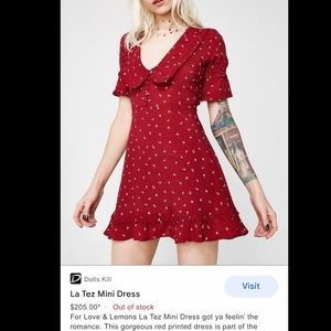 For love & lemons Red Mini Dress